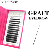 XIUSUZAKI 100% Handmade Twelve rows Recyclable Packaging Side Borderless Magnetic Buckle Graft Eyebrow